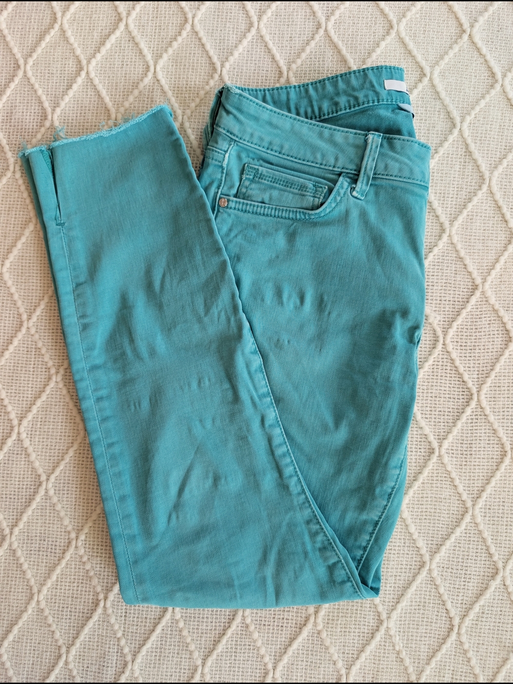 Sam Edelman The Kitten Mid Rise Skinny Ankle Jeans Size 27 Color Teal